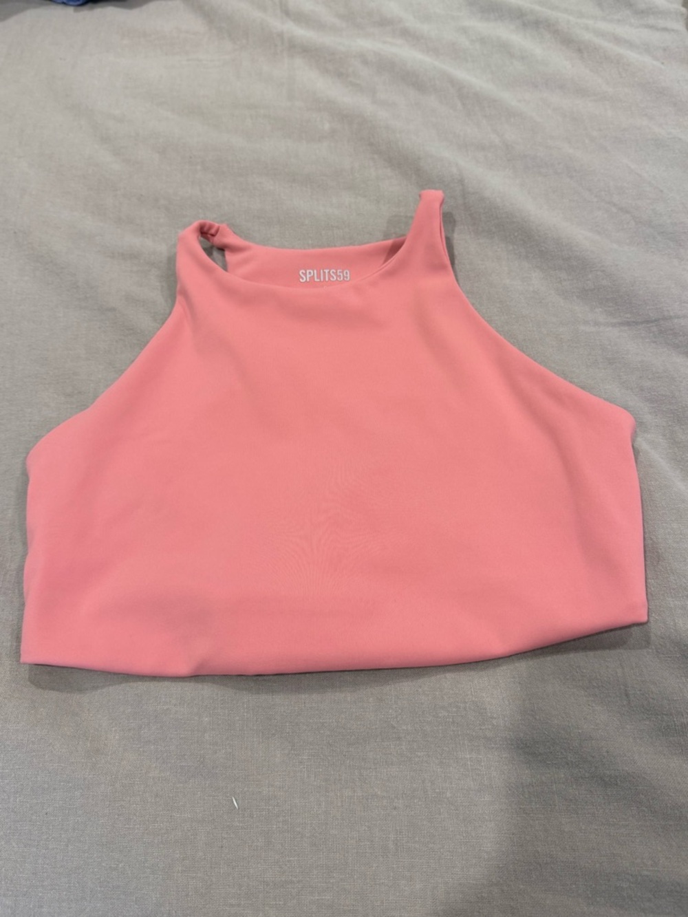 Splits59 Pink High-Neck Sports Bra